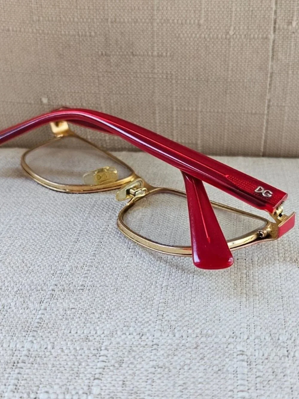 Dolce&Gabbana Women Eyeglasses Frame DG1273 53[]16 140 Red/Gold Tone Glasses